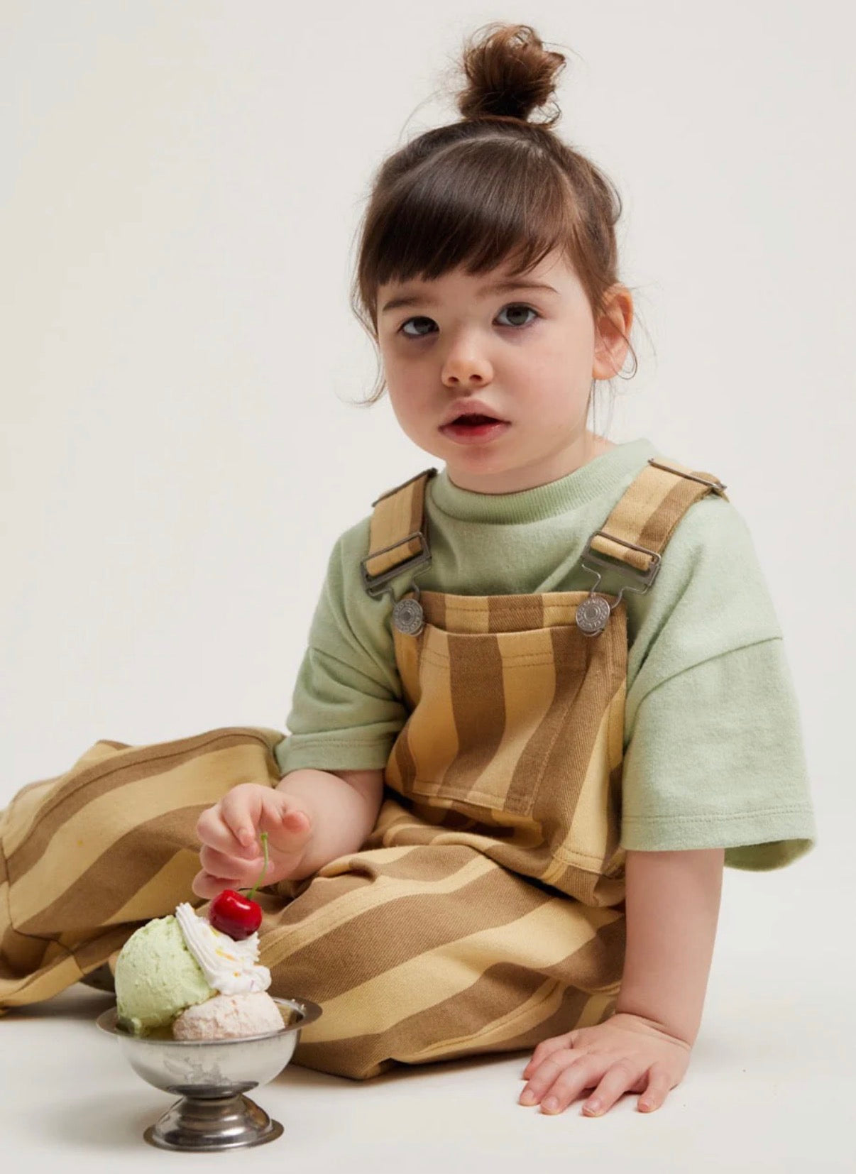 Claude & Co - Blythe Banoffee Stripe Dungaree