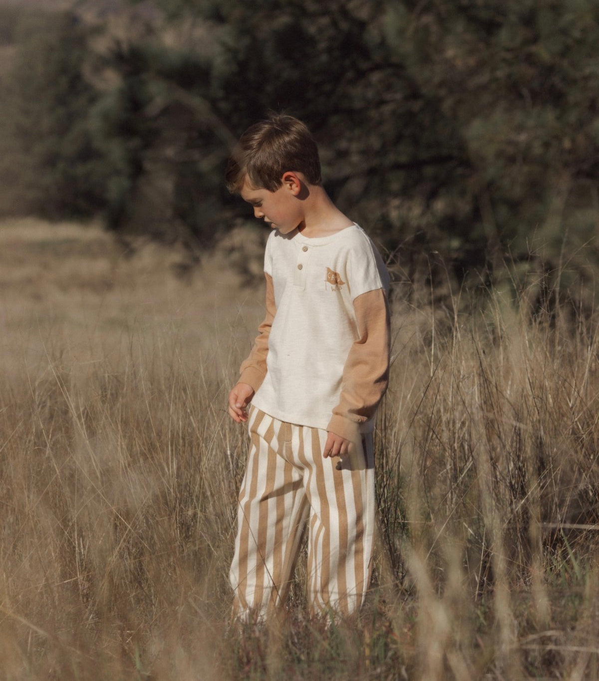Rylee + Cru - Relaxed Long Sleeve Henley - Camp Wild