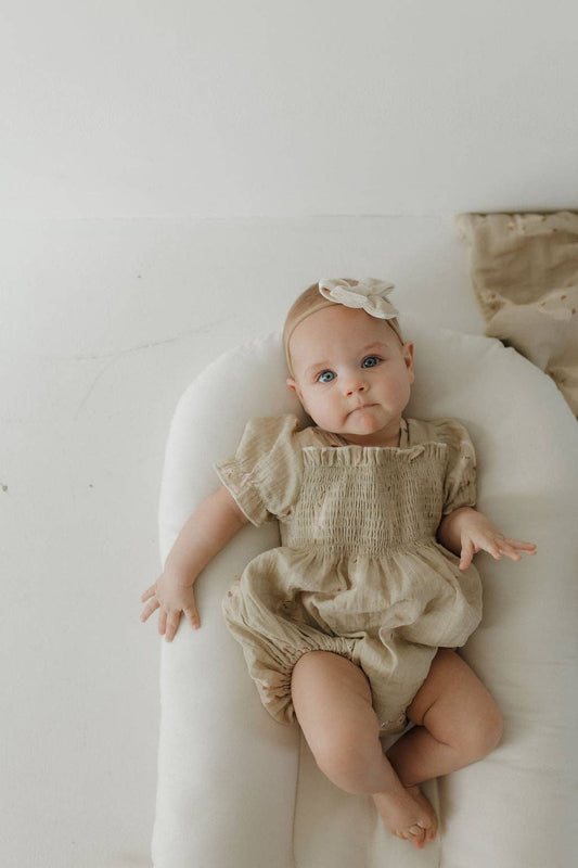 Forever French Baby - Ruffle Muslin Romper | Silly Goose