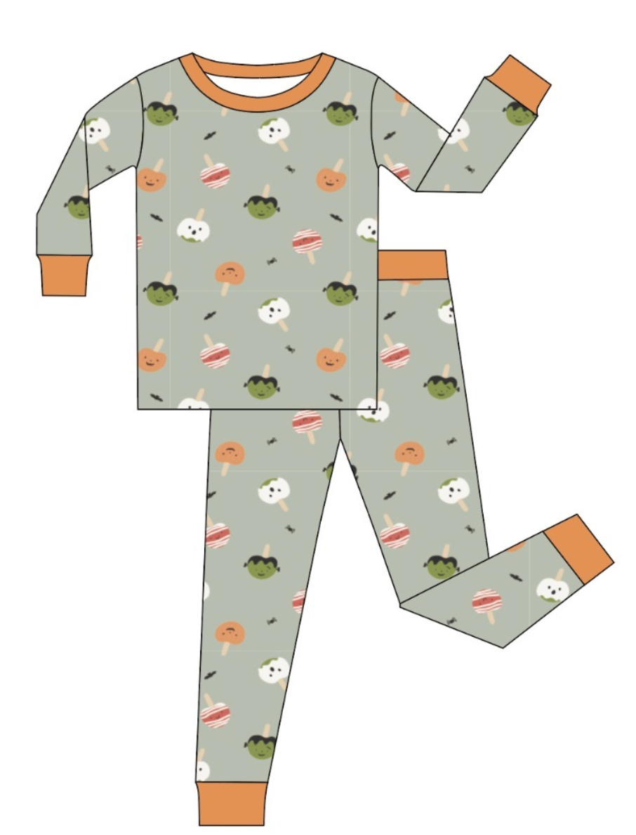 The Honey and Bro Co. - Monster Munch Zinza™ Tencel Two-Piece Pajama Set