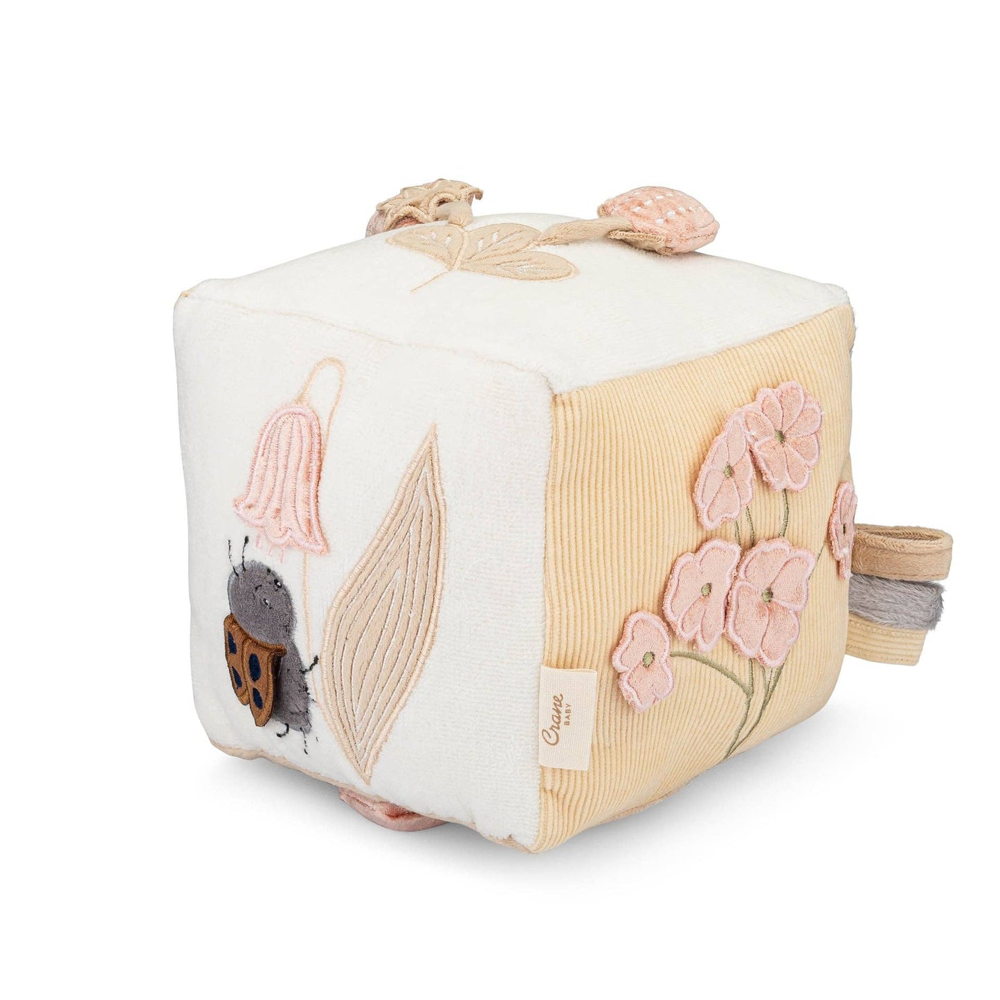 Crane Baby - Violet Soft Activity Cube Toy