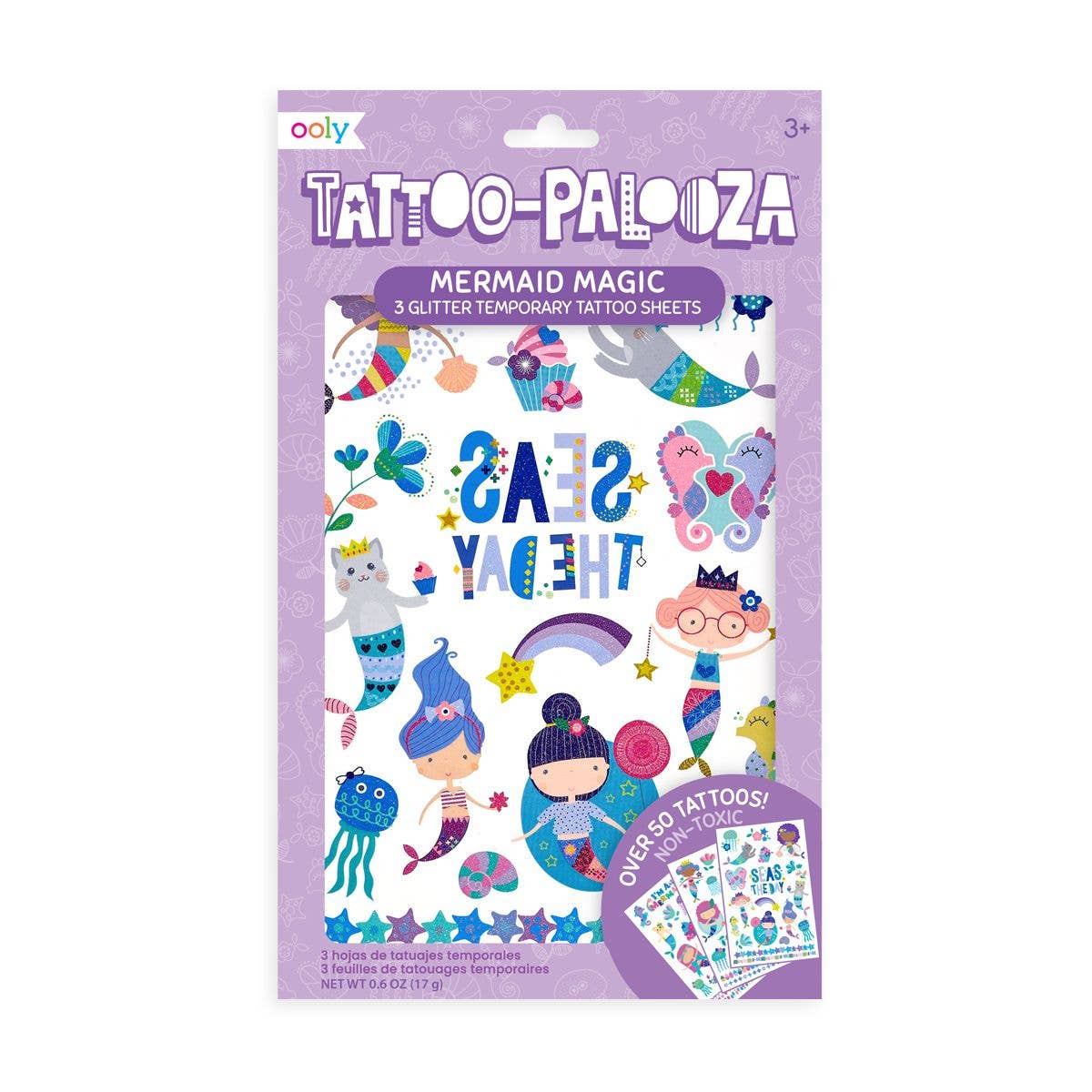 OOLY - Tattoo Palooza: Glitter Temporary Tattoos - Mermaid Magic (3