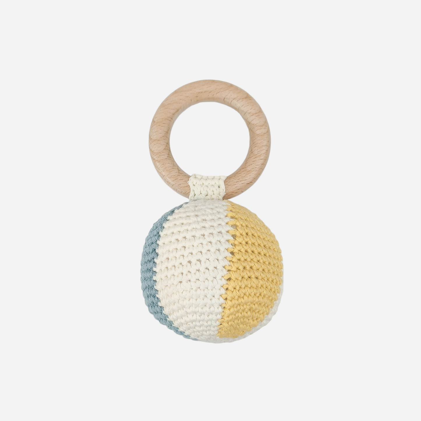 The Blueberry Hill - Teether Beach Cotton Crochet Rattle Ball