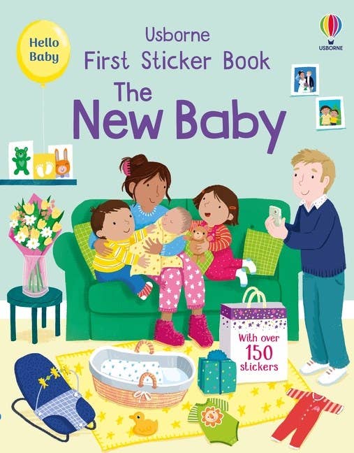HarperCollins - First Sticker Book The New Baby : Usborne