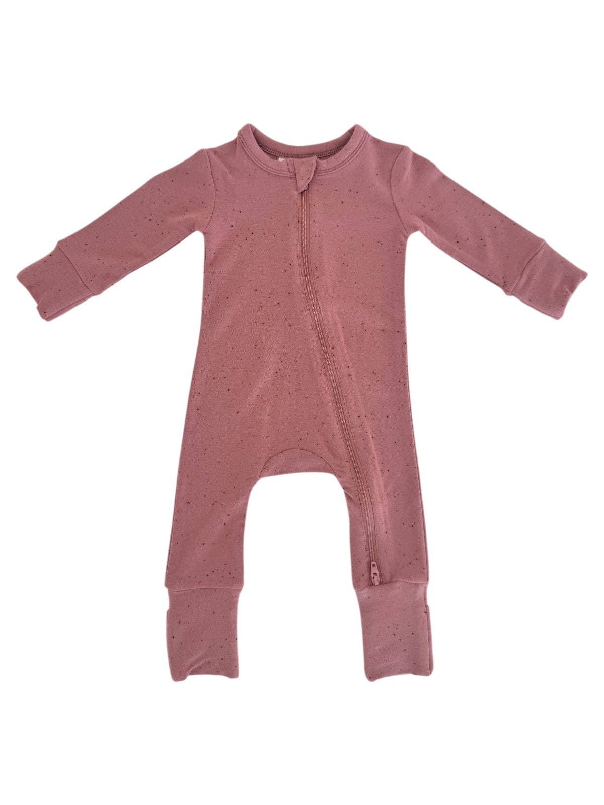 SIIX Collection - Mauve Speckle / 2-Way Zip Romper