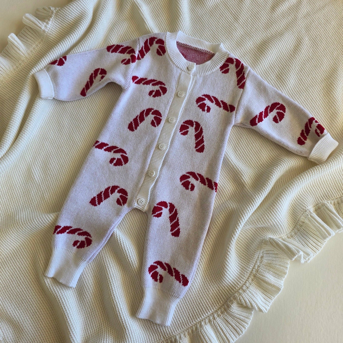 CG Lane Co - FULL LENGTH ROMPER - CANDY CANE