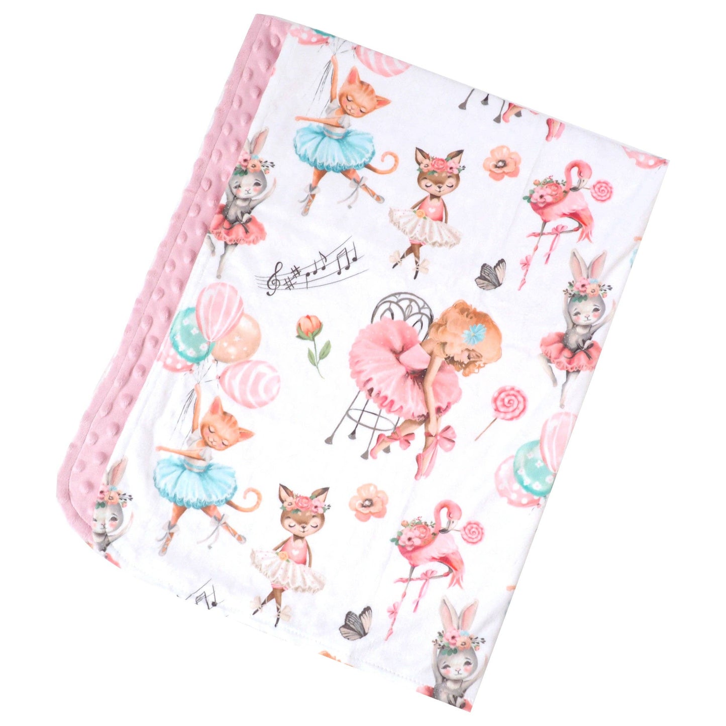 Honey Lemonade - Baby & Toddler Minky Blanket - Ballerinas
