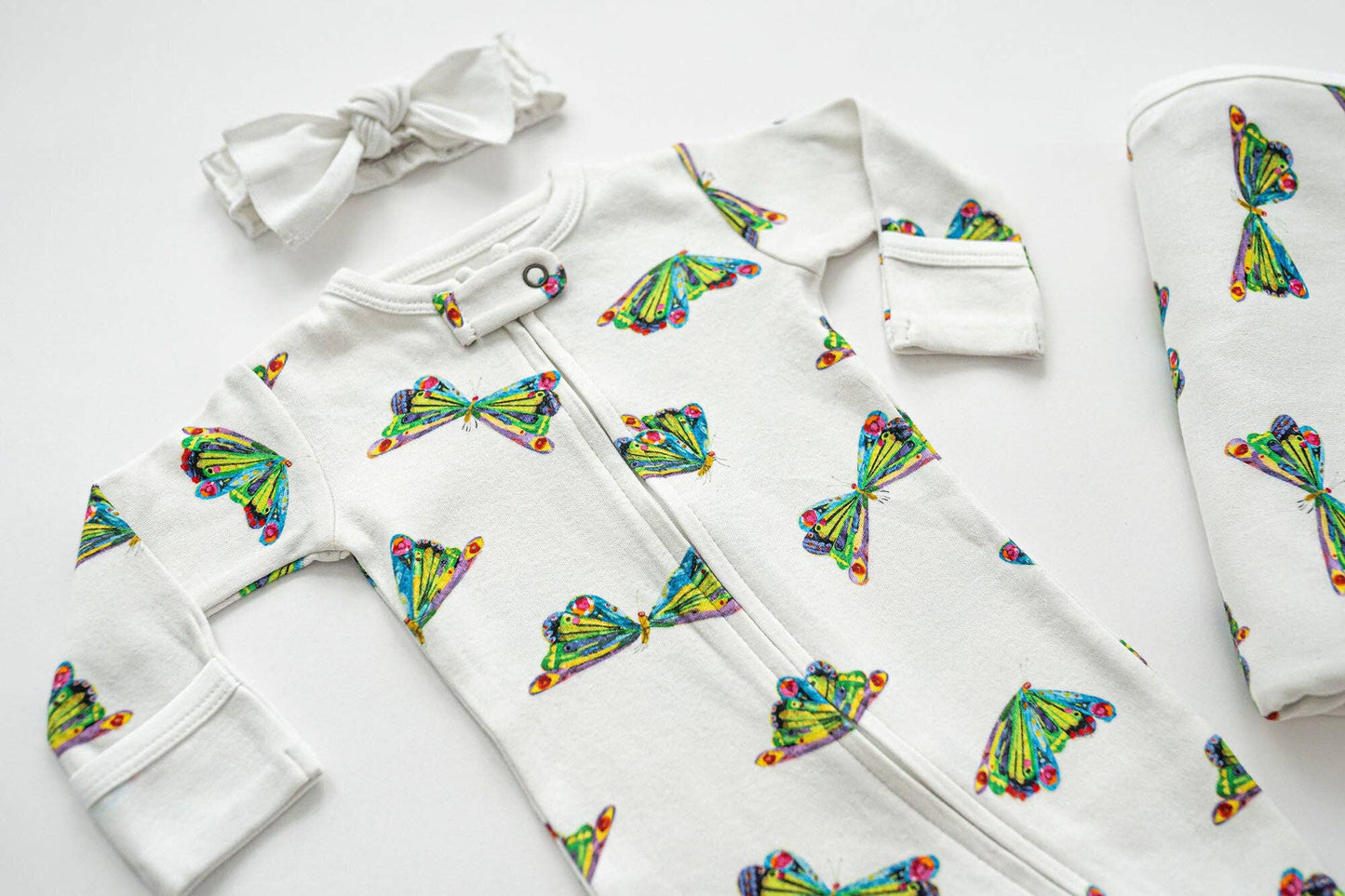 L'ovedbaby - Butterfly | Organic Zipper Footie