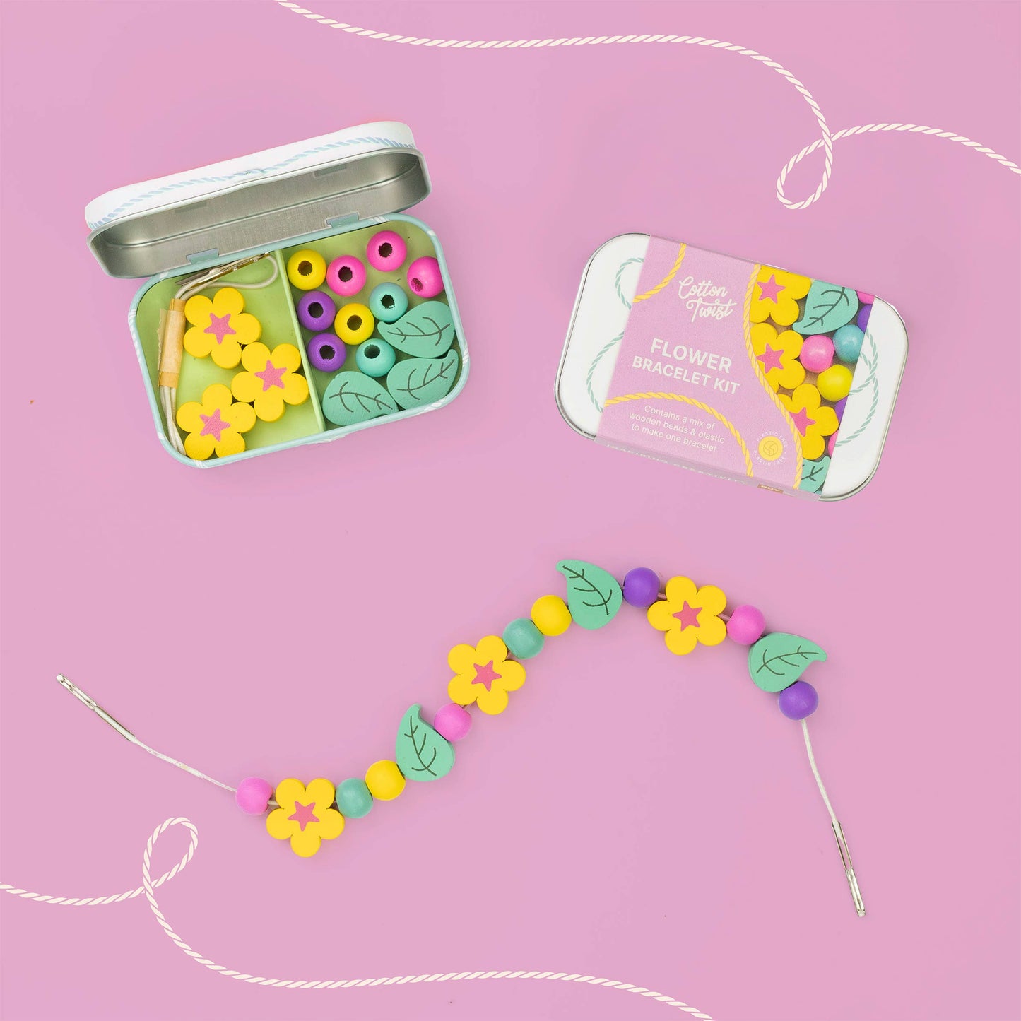Cotton Twist (WE PREPAY ALL USA DUTIES) - Flower Bracelet Gift Kit