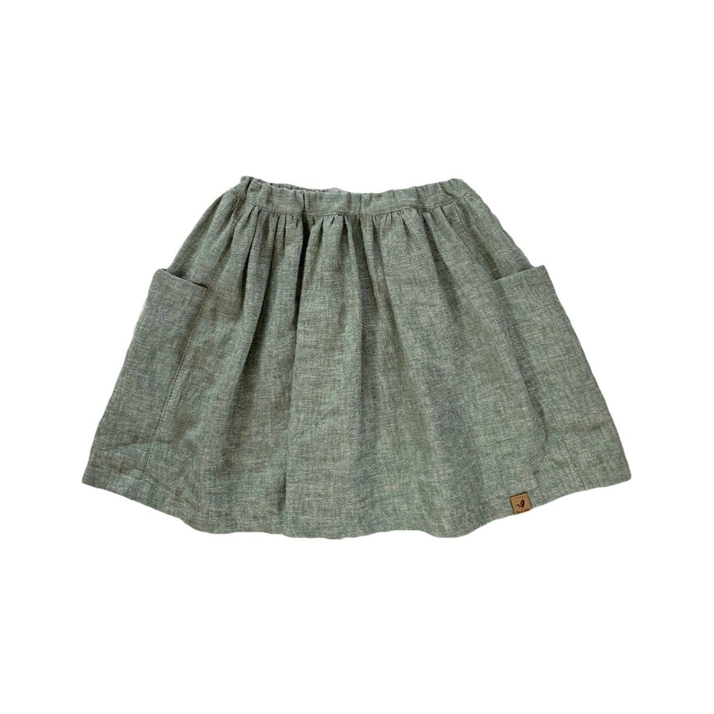 Tate & Adele - Rory Skirt with large side seam pockets and elastic waist