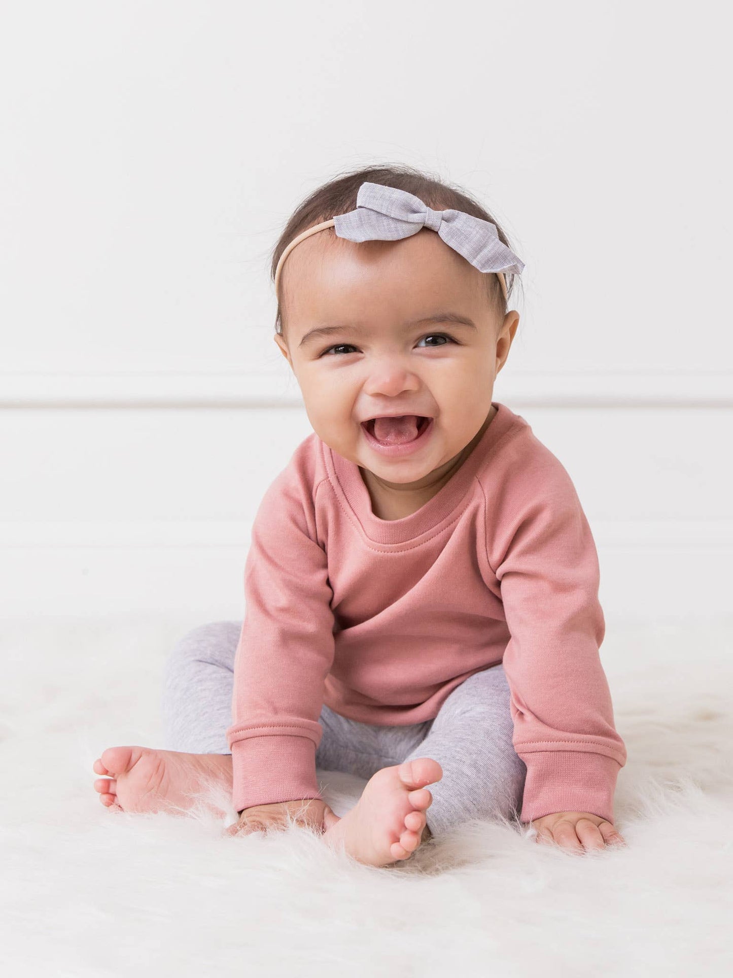 Colored Organics - Organic Baby and Kids Portland Pullover - Rose