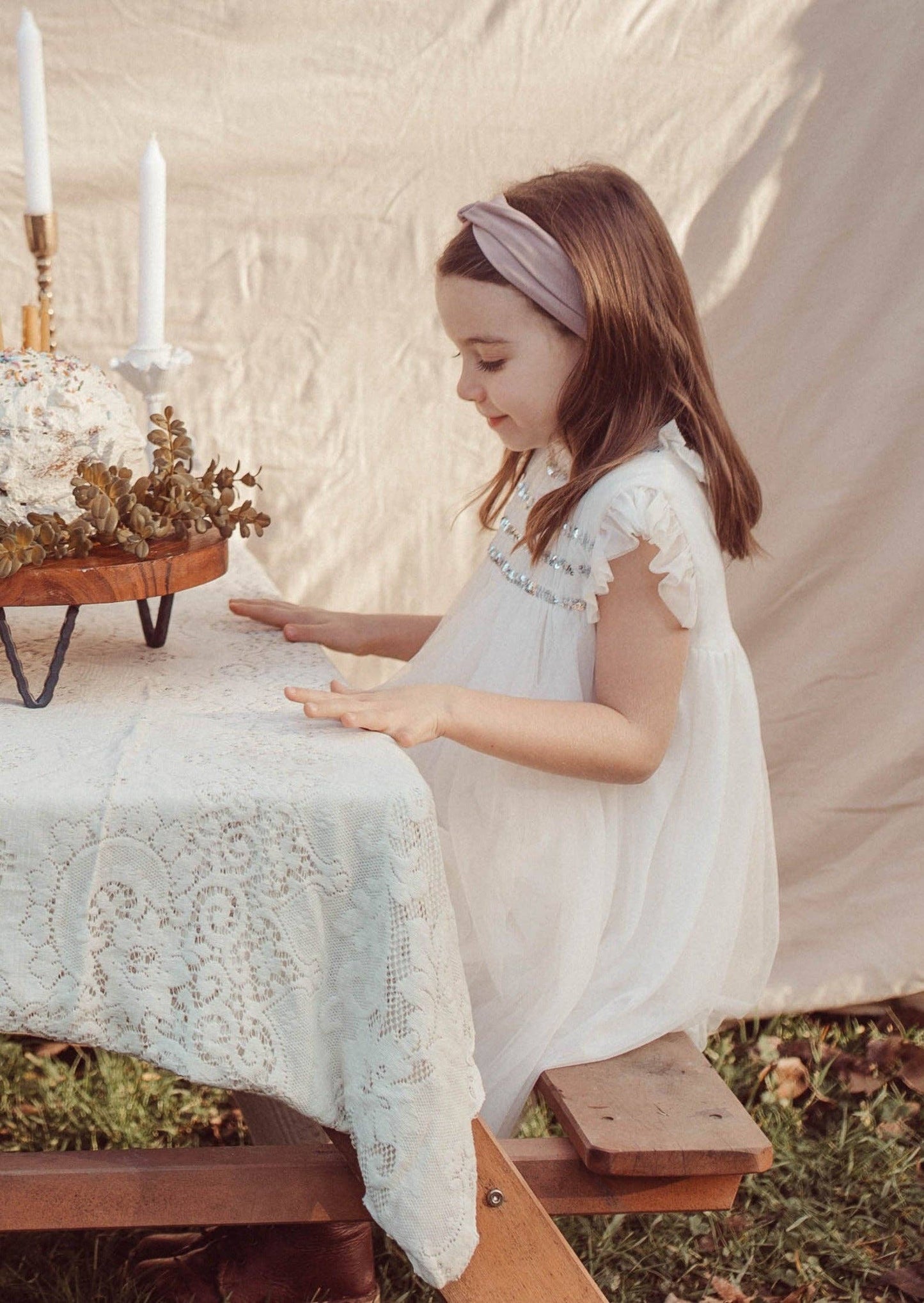 Le Petit Lapin - Scarlett | Cotton Tulle Dress | Ivory