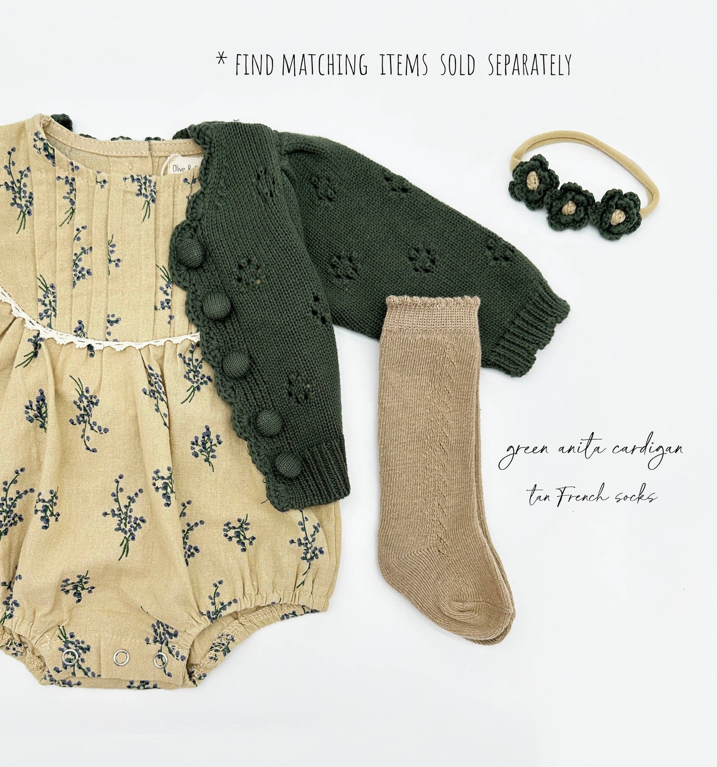 OLIVE & CRADLE - Mabel Long Sleeve Romper