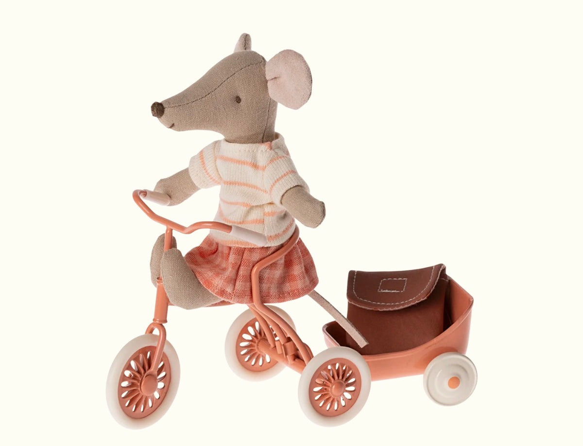 Maileg - Tricycle Mouse, Big Sister - Coral