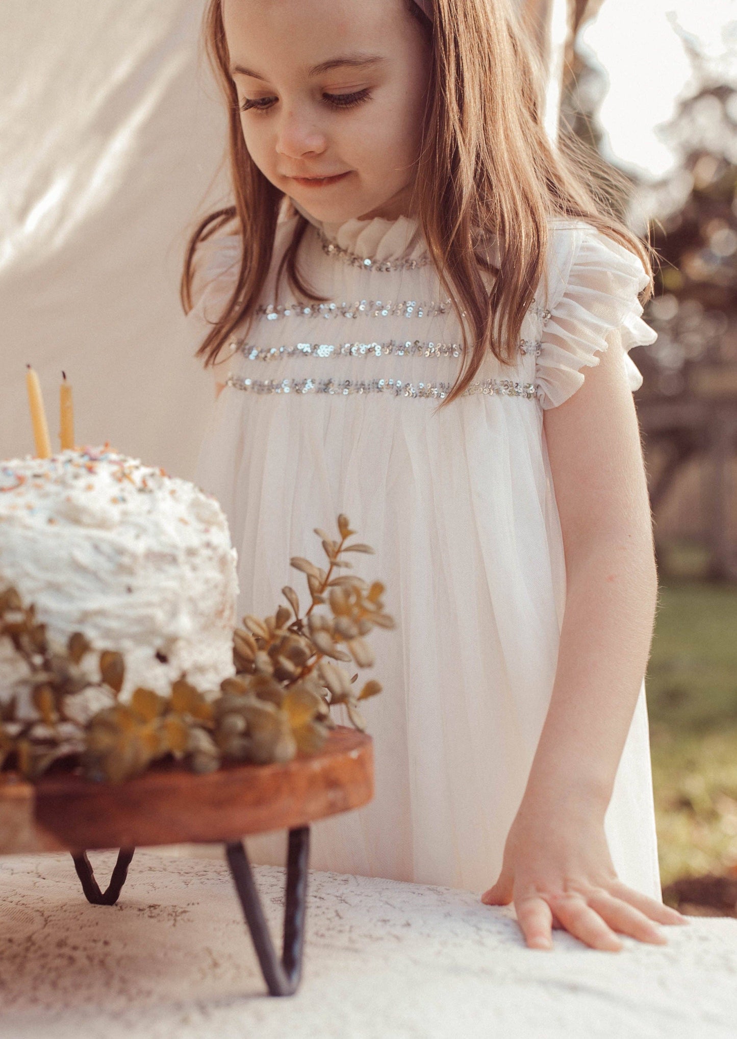 Le Petit Lapin - Scarlett | Cotton Tulle Dress | Ivory
