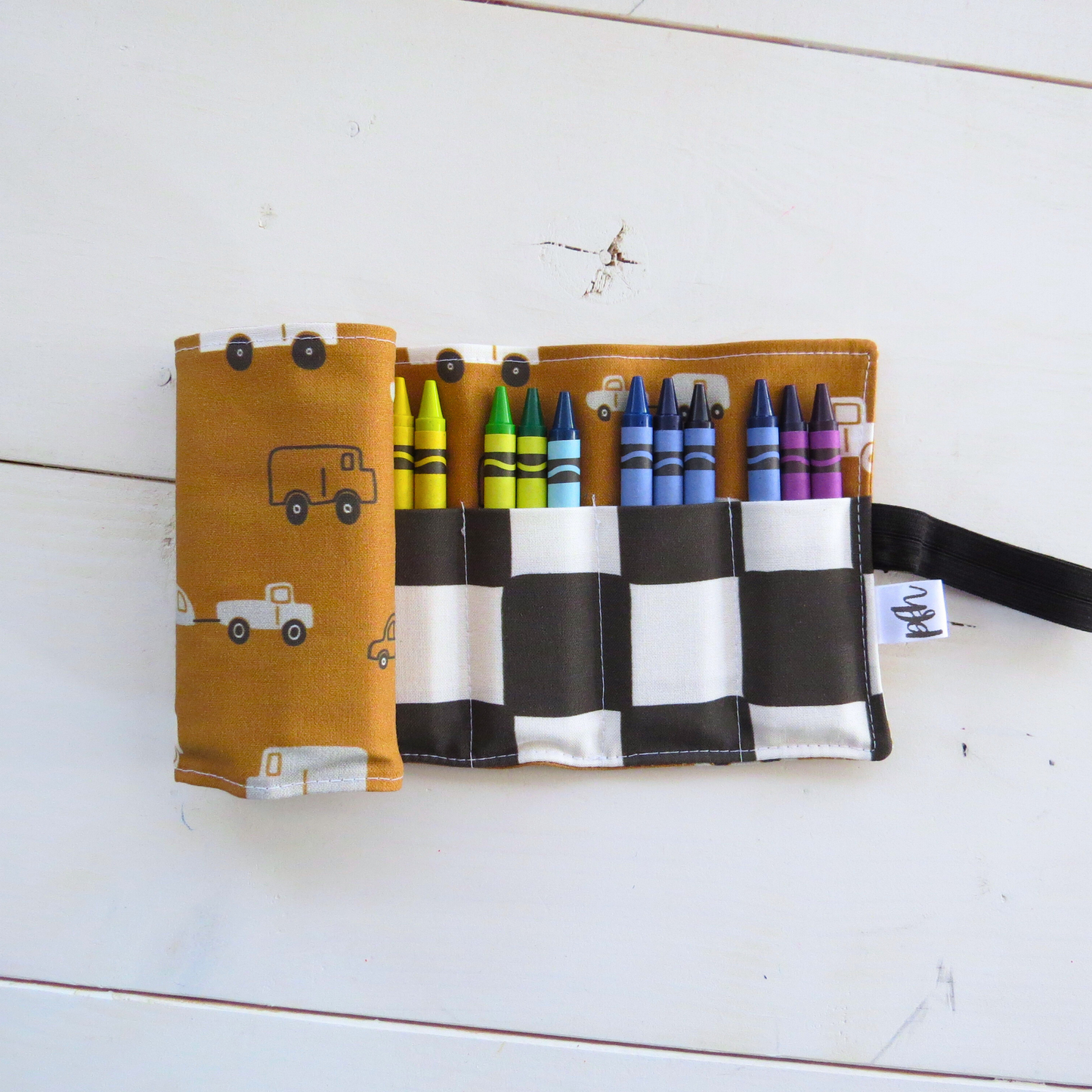 PaperFromHeaven - Car + Truck Crayon Roll-Up – Travel Art Organizer for Kids