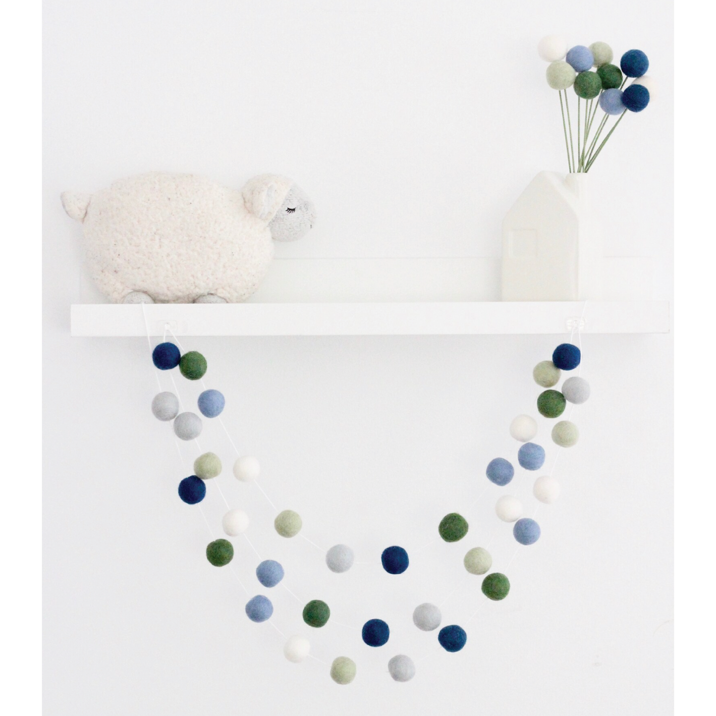 Sheep Farm Felt - Earth & Sky Felt Ball Garland