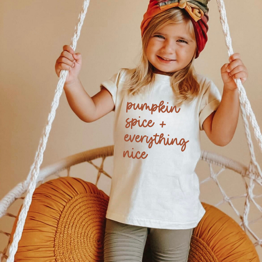 Wildflowers + Cotton - Pumpkin Spice & Everything Nice | 100% Cotton Baby Bodysuit or Tee