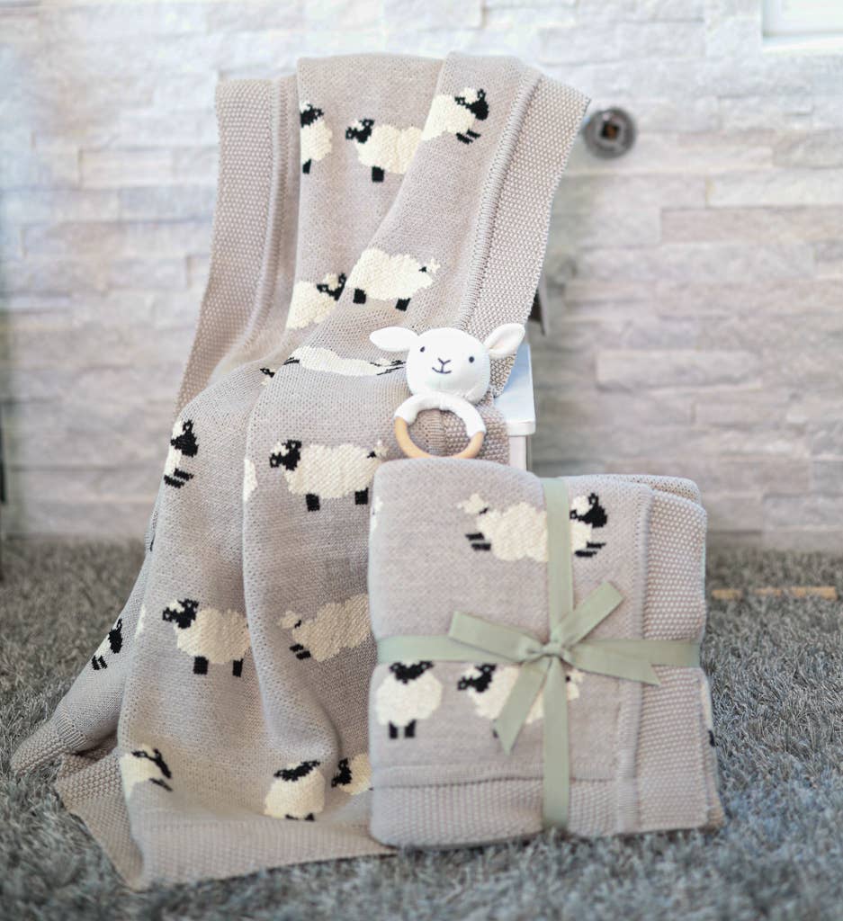Darzzi - Sheep Cotton Knit Blanket