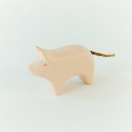 Sarah’s Silks - Wooden Painted Pig