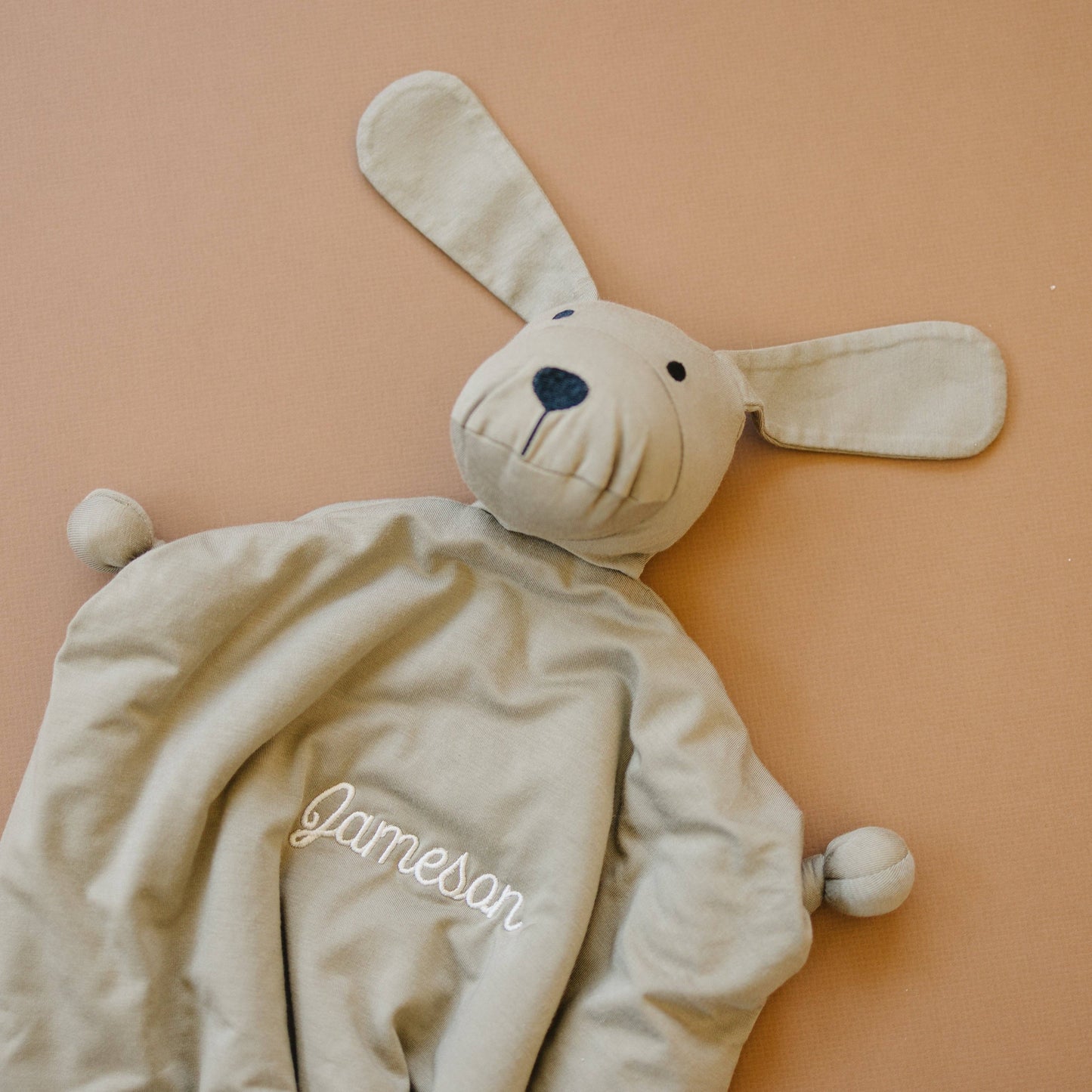 Little Joy Co. - Cozy Bamboo Puppy Lovey Blanket - Baby Security Blanket Dog