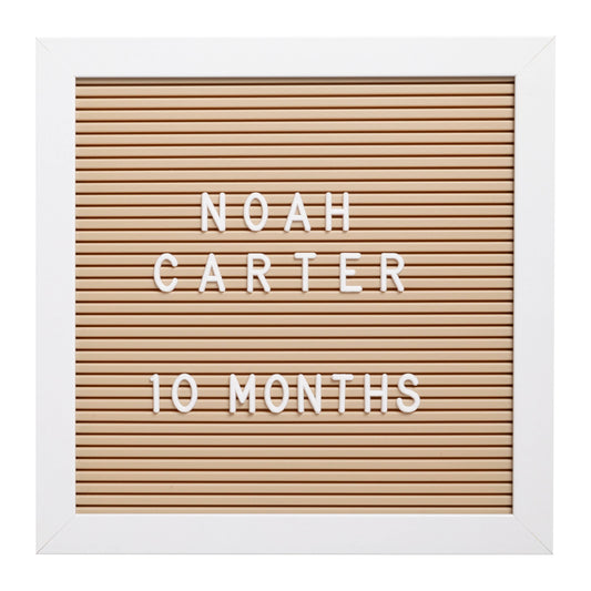 Kate & Milo - Taupe Letterboard, Baby Nursery Decor, Changeable