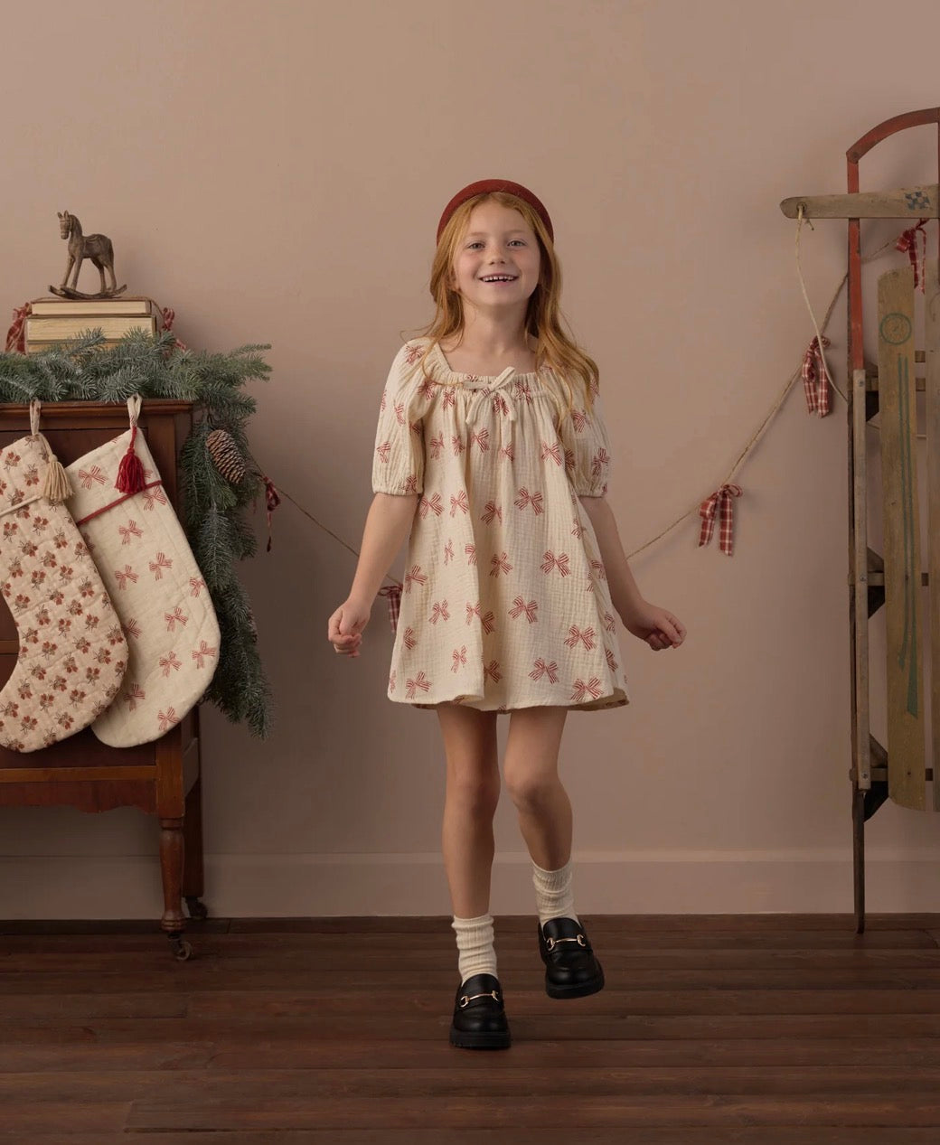 Rylee + Cru - Sabrina Mini Dress - Peppermint Bows