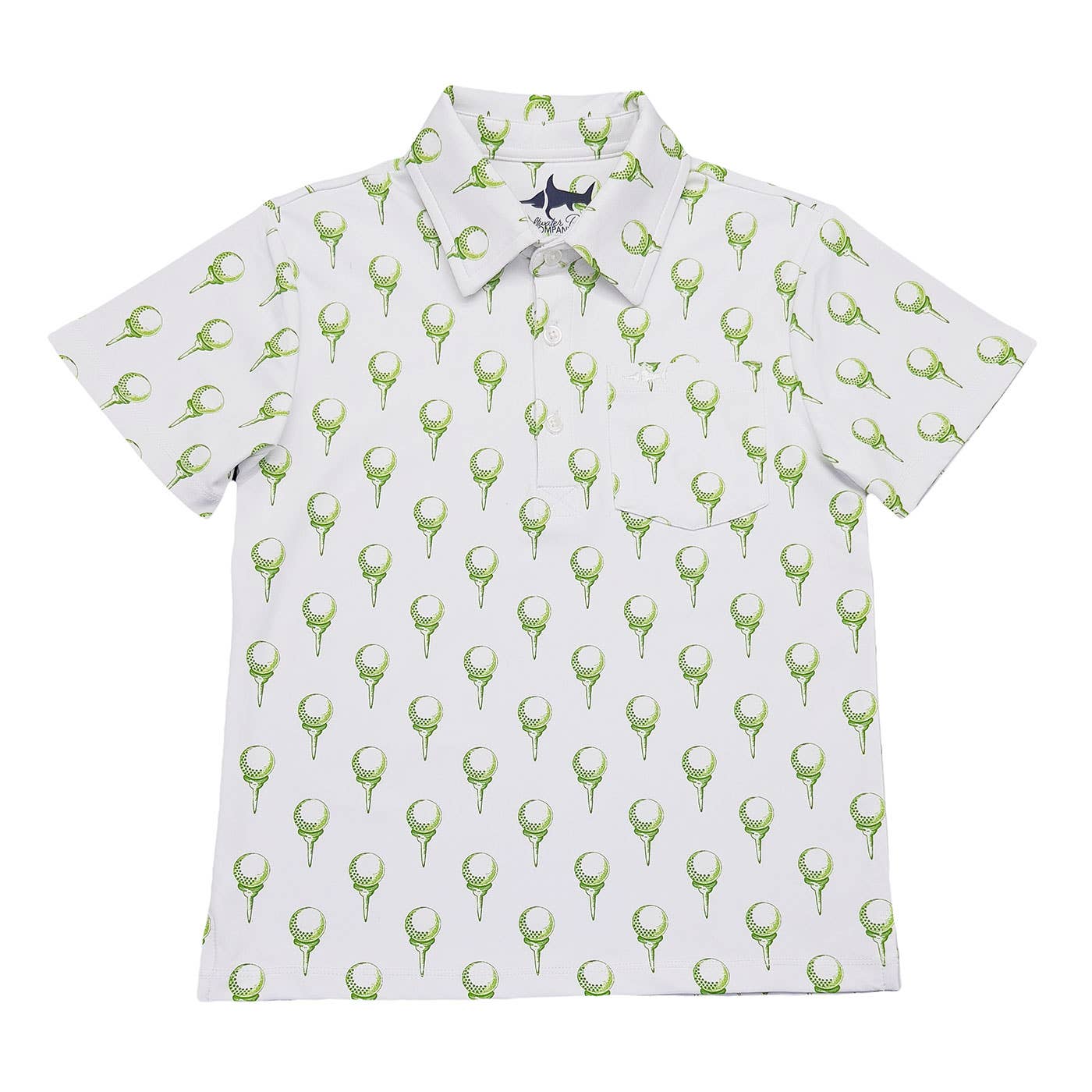 Saltwater Boys Company - Inshore Boys Performance SS Polo White Golf