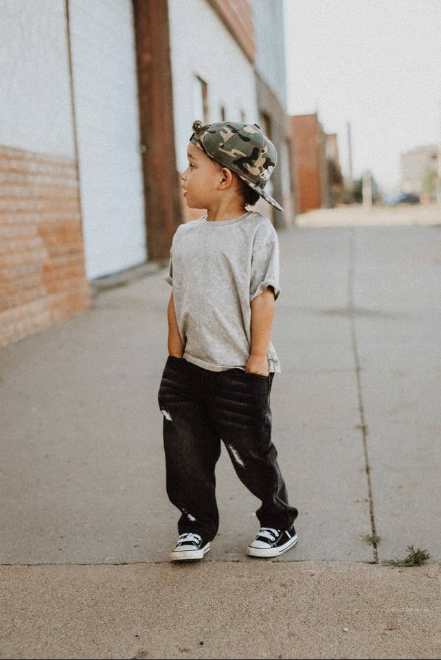 Lucky Link - Relaxed Straight Washed Black Jeans