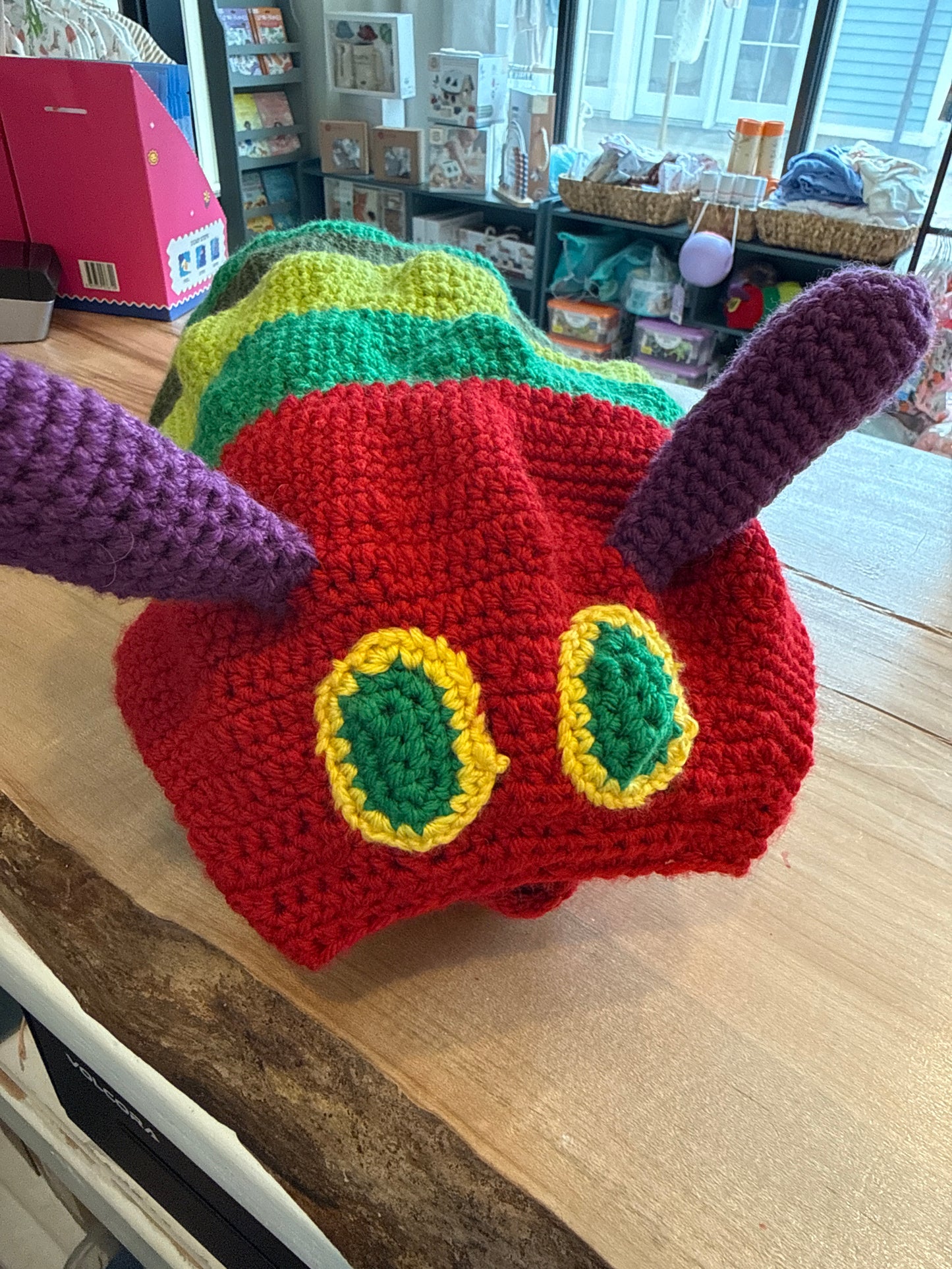 Handmade Crochet Toy - Eric Carle’s “The Very Hungry Caterpillar”