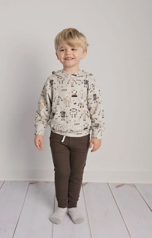 Butterscotch Baby- Kids Bamboo Robots Hoodie