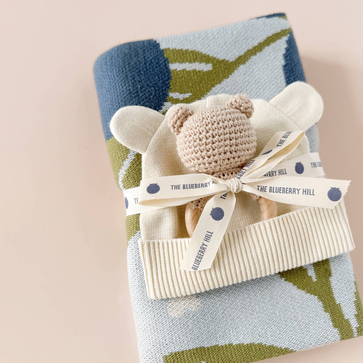 The Blueberry Hill - Teether Bear Brown Baby Newborn Toy Rattle