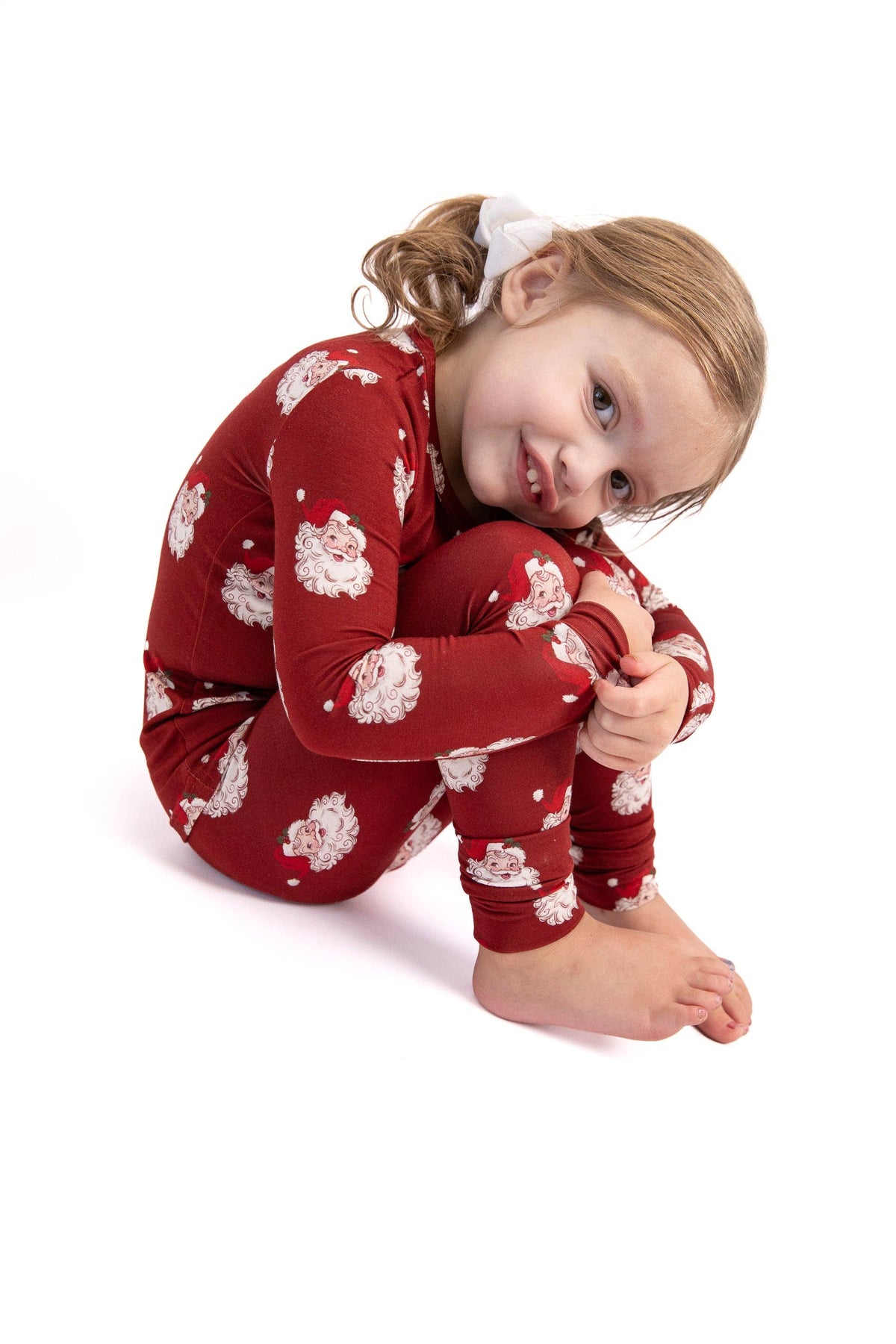 Tiny toes Baby Co - Christmas Vintage Santa Bamboo Toddler 2 Piece Set