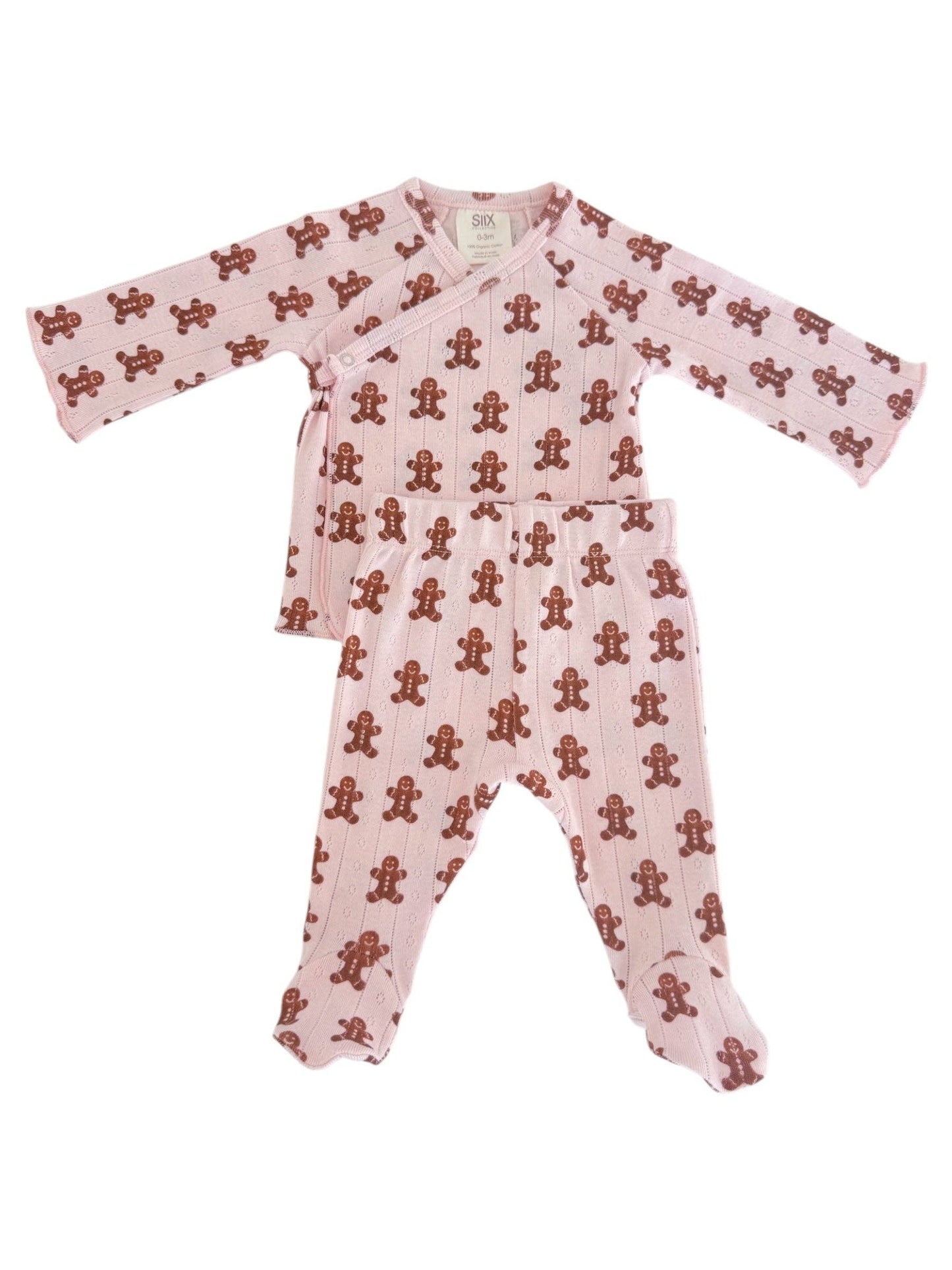 SIIX Collection - Blush Gingerbread / Organic Pointelle Newborn Set