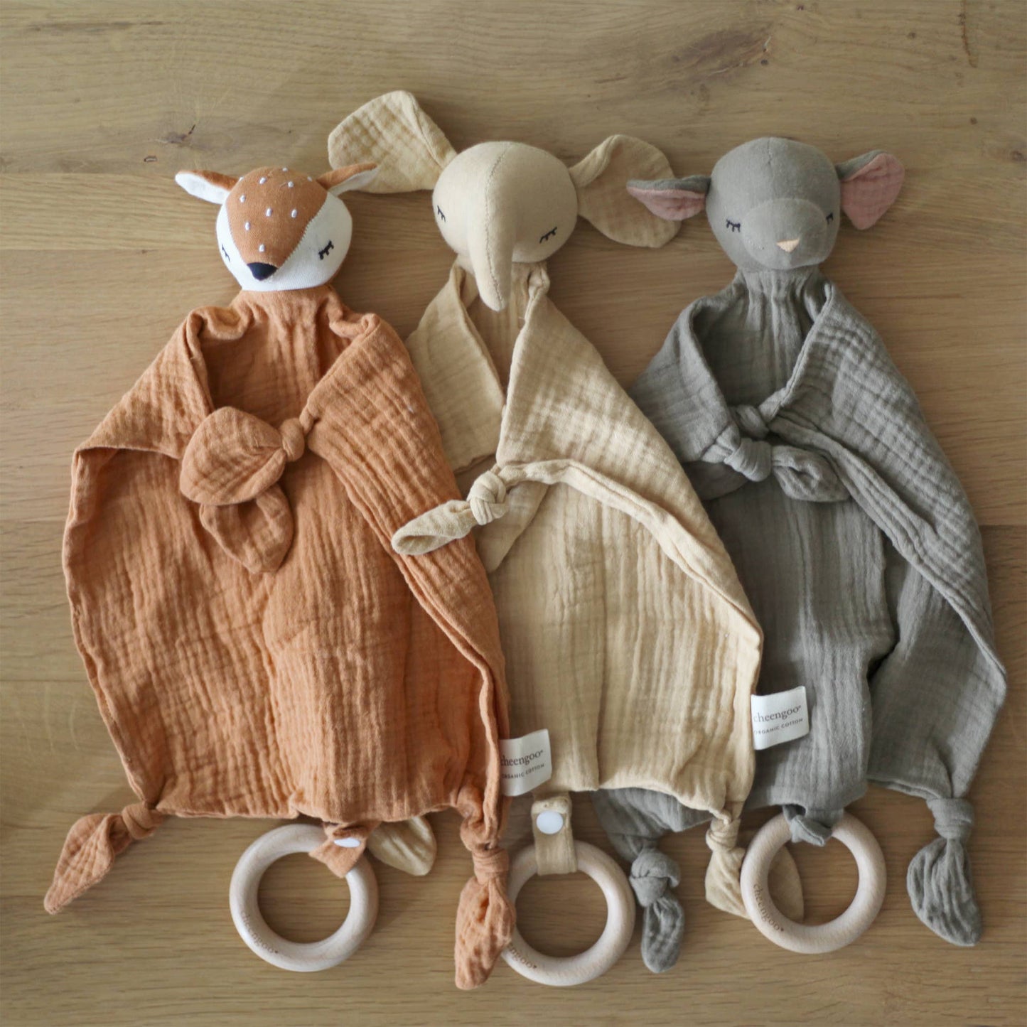 Cheengoo - Organic Snuggle Lovey Blanket - Fawn