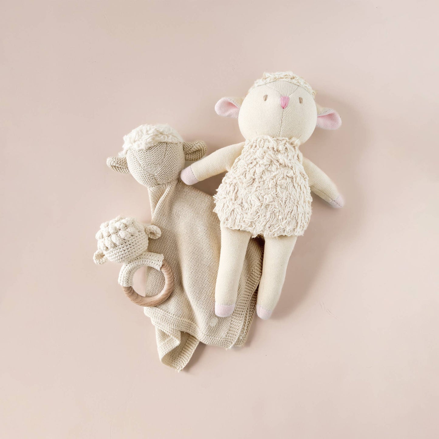 The Blueberry Hill - Teether Lamb Baby Newborn Rattle Gift Toy Sheep Farm
