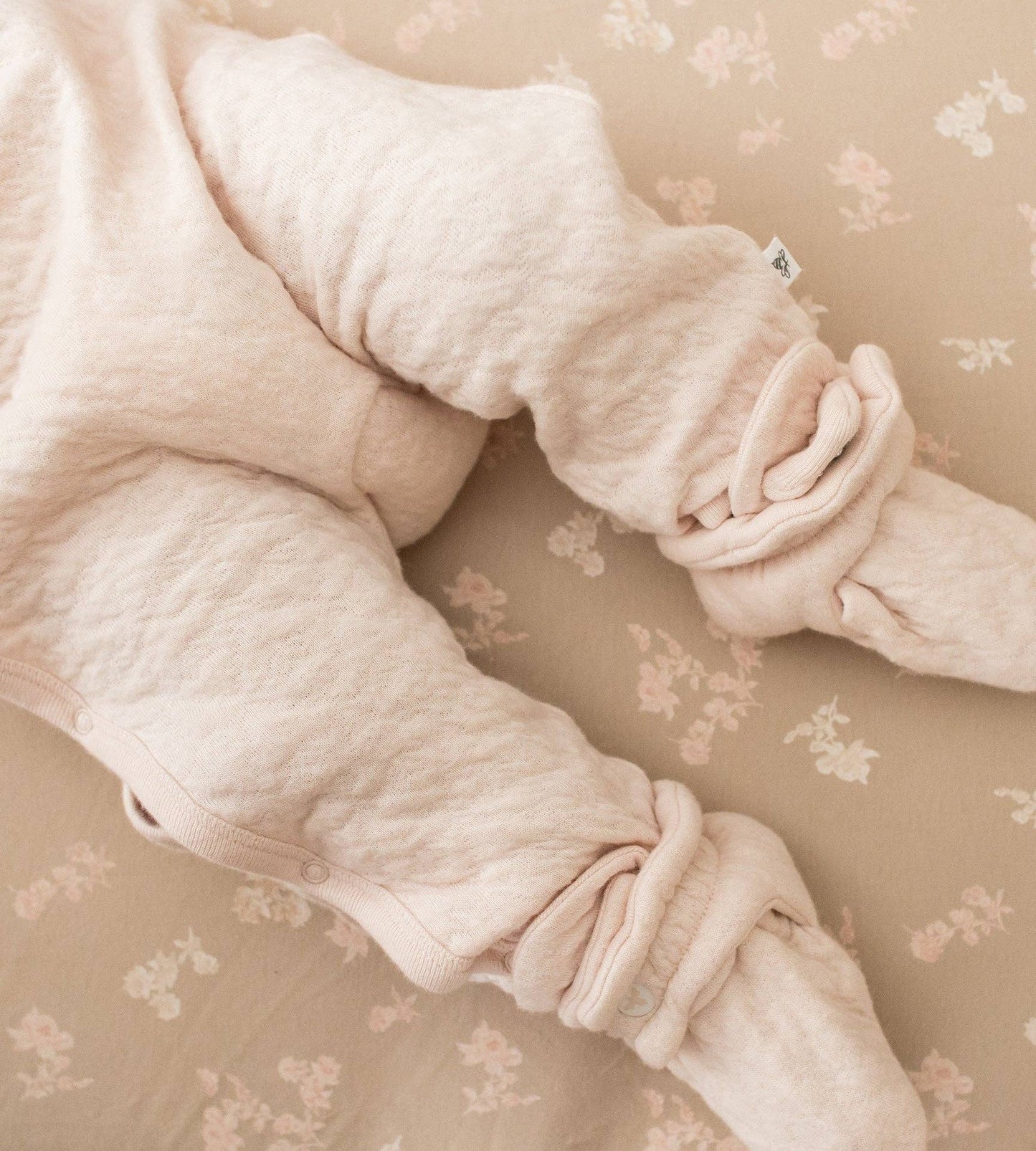 Burt's Bees Baby - Organic Cotton Quilted Bee Baby Booties - Ranunculus