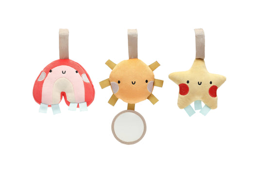 Pearhead - Rainbow Sun and Stars Stroller Toys, Set of 3