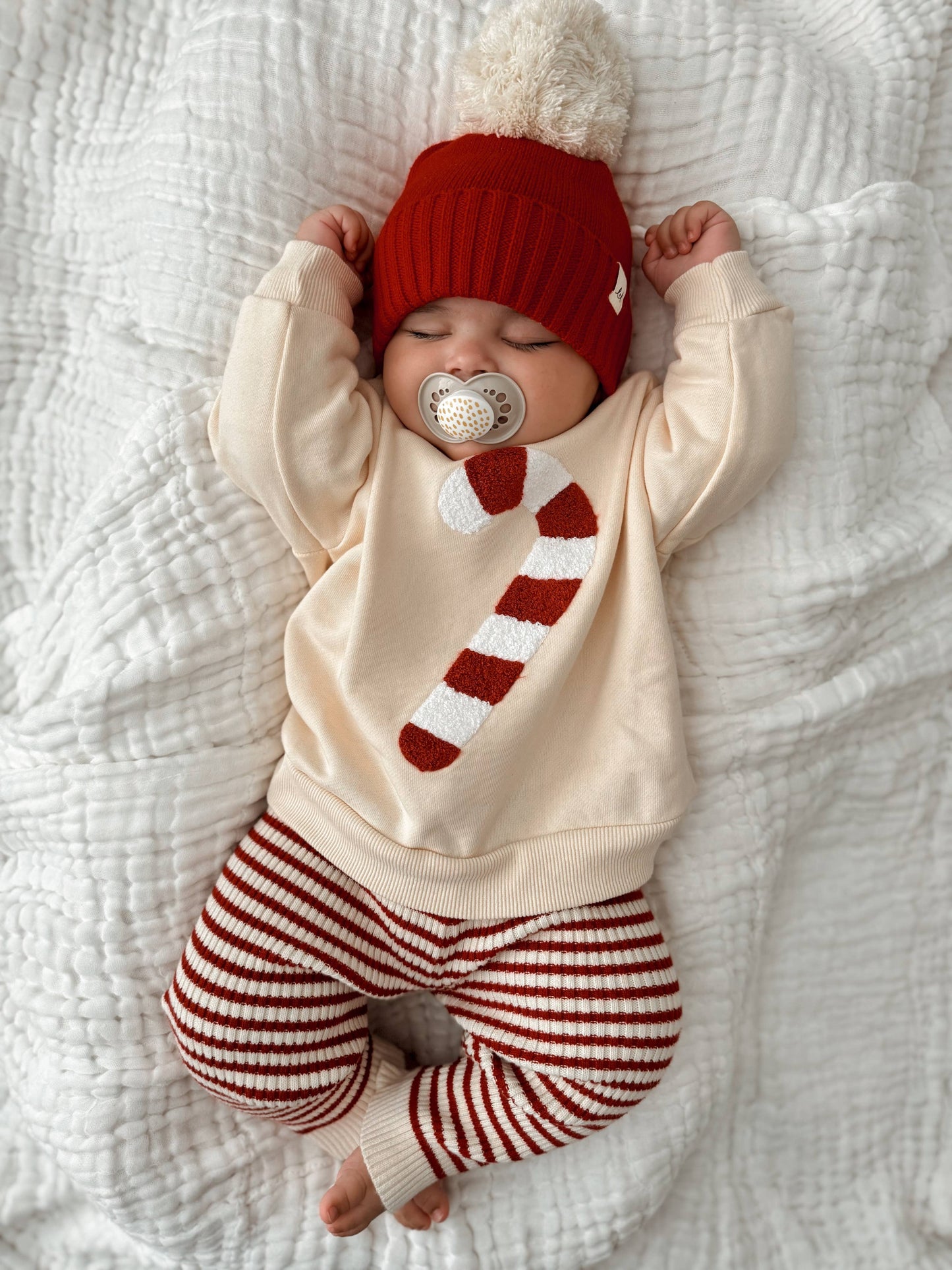 Luna + Luca - Candy Cane Chenille Pullover