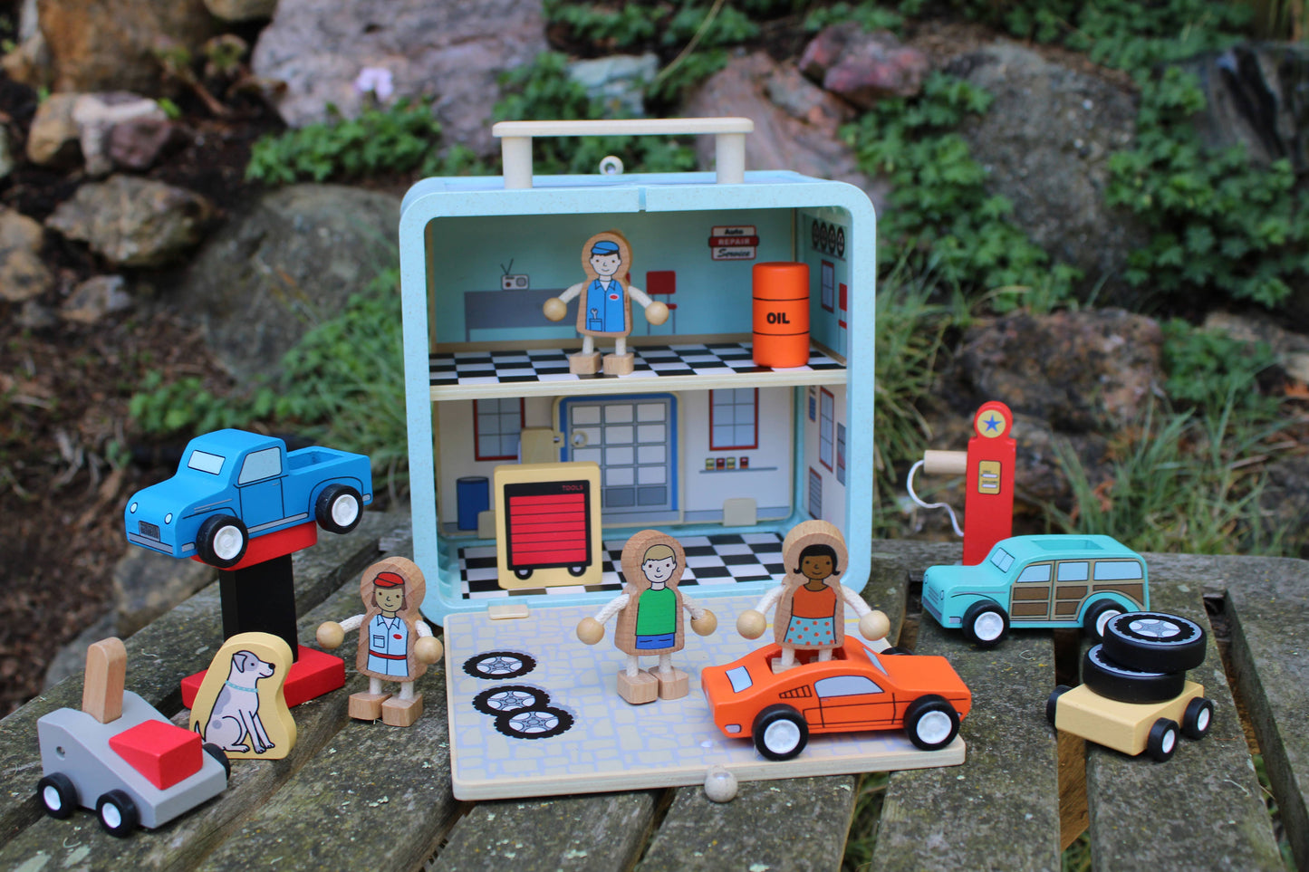 Jack Rabbit Creations - Suitcase Series: Auto Repair Shop