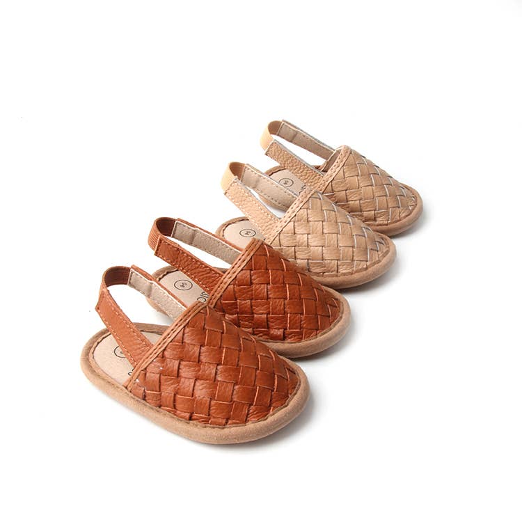 Babe Basics - Woven Leather Baby Sandals