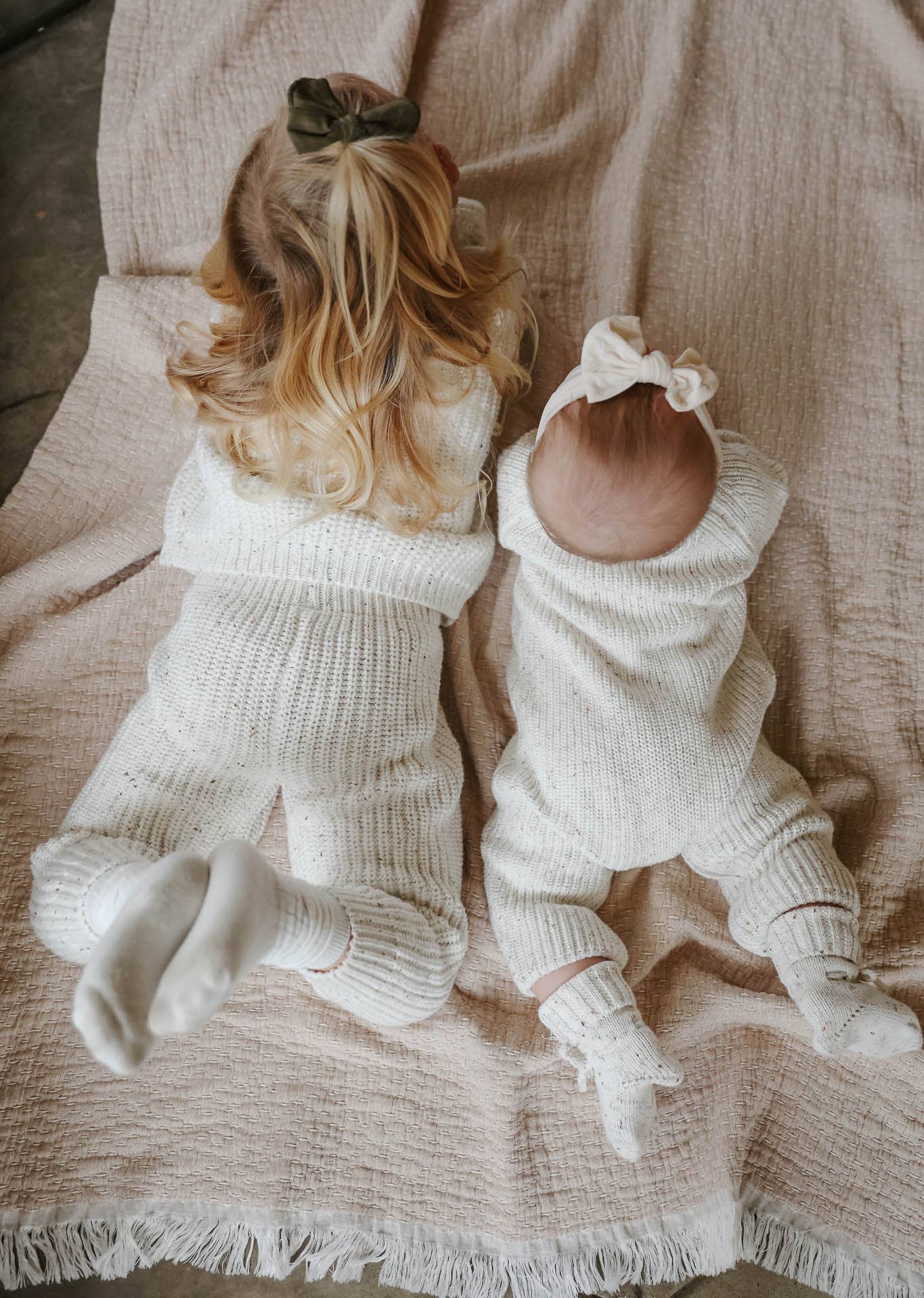 OLIVE & CRADLE - KIDS Chunky Knit Braided Sweater Cotton