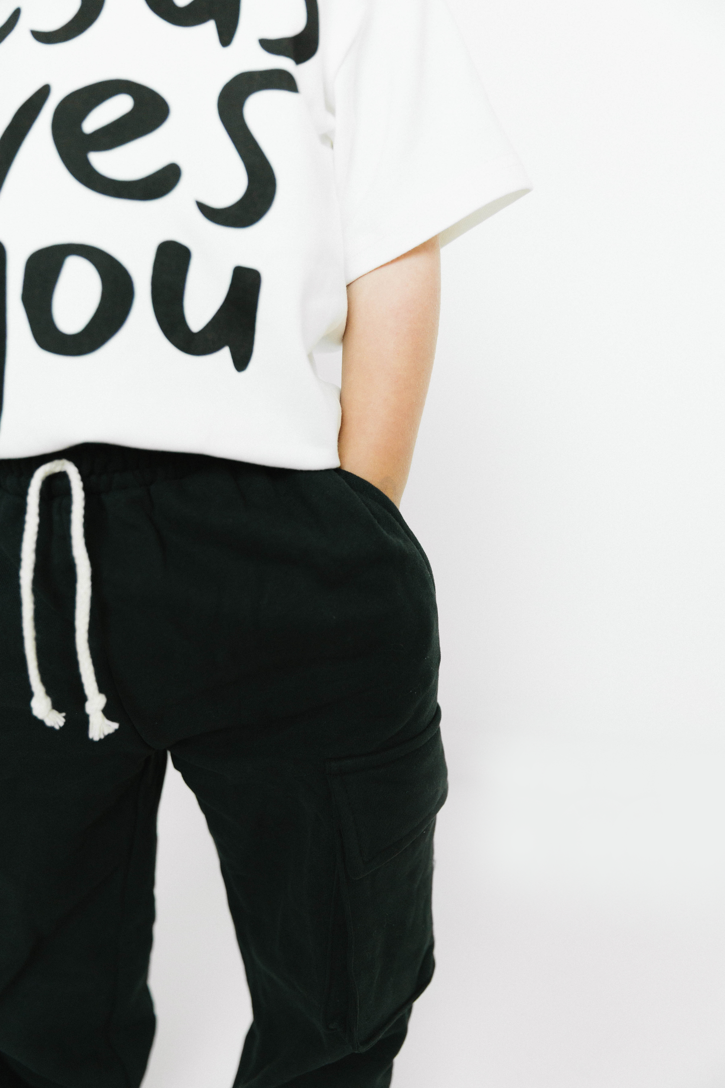 Little One Shop - Black Cargo Joggers