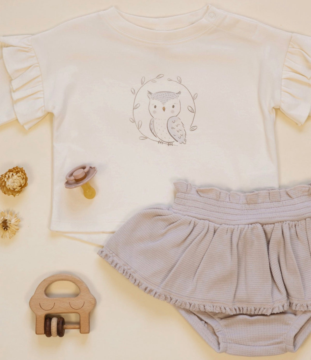 Quincy Mae - Ruffle Long Sleeve Tee