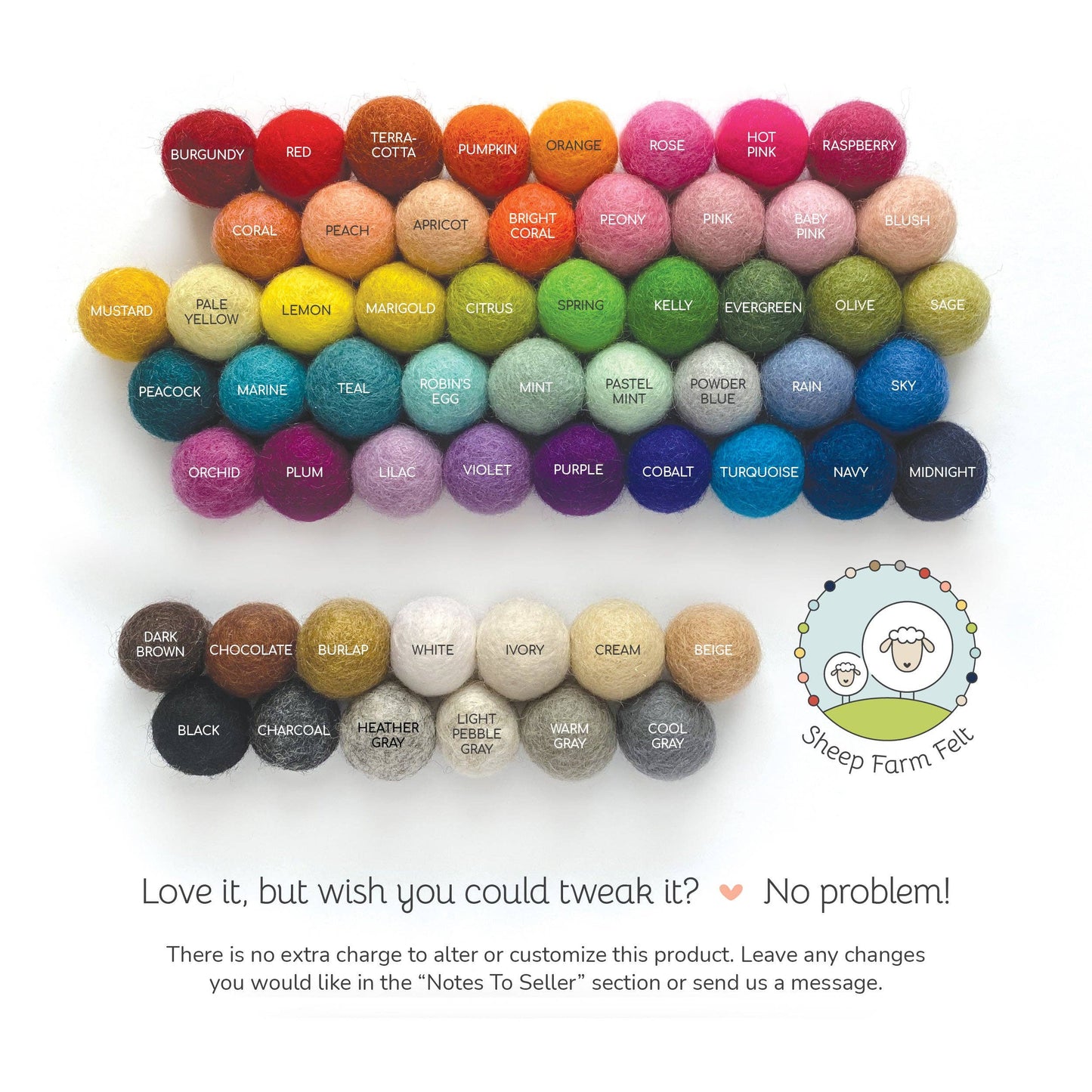 Sheep Farm Felt - Earth & Sky Felt Ball Garland