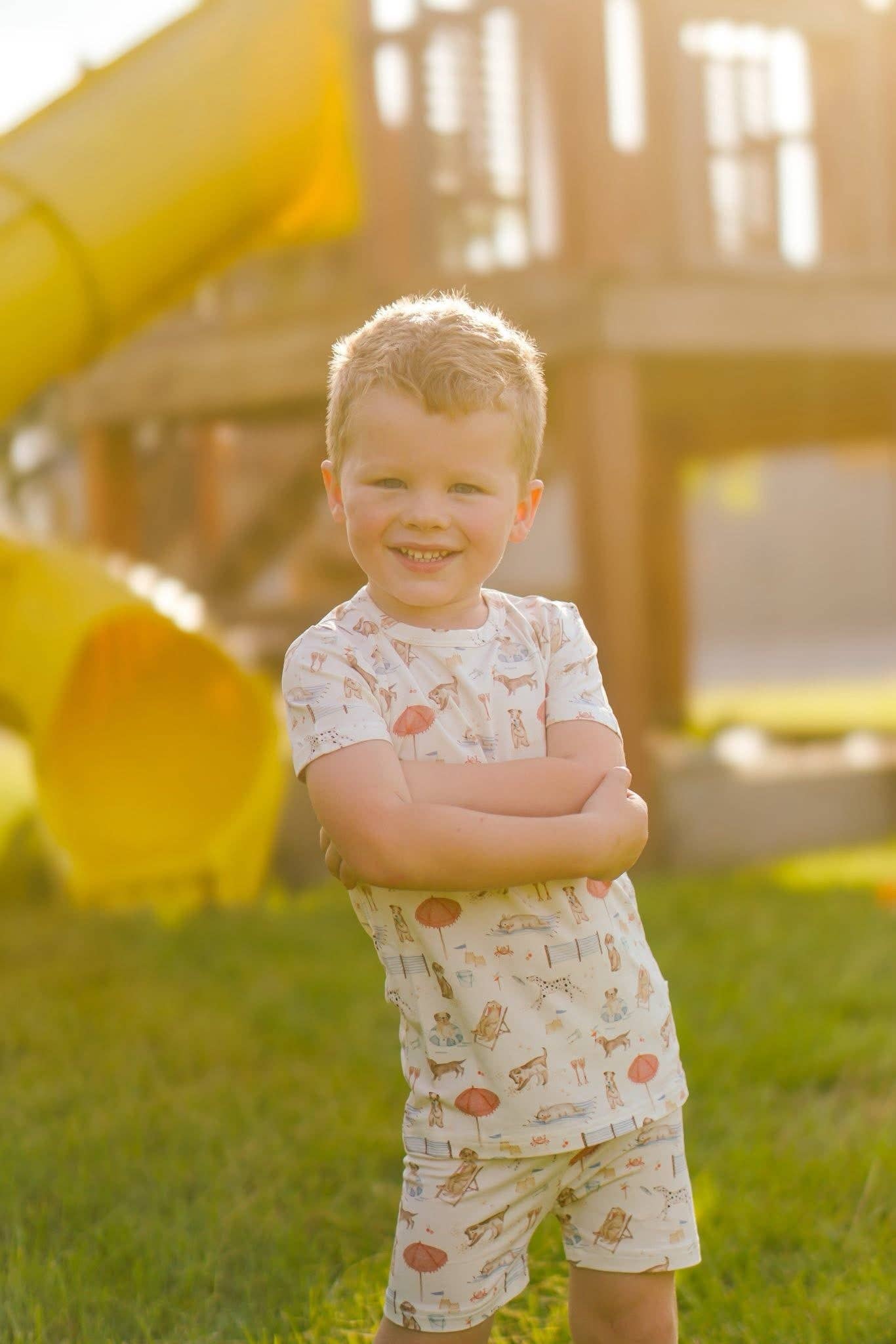 Little Joy Co. - Beach Pawty 2pc Bamboo Pajamas