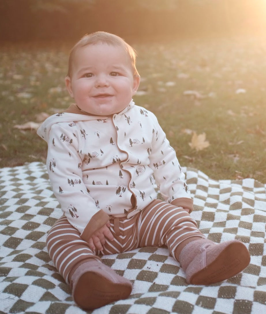 Colored Organics - Organic Cotton Baby Cruz Ribbed Joggers - Luka Stripe