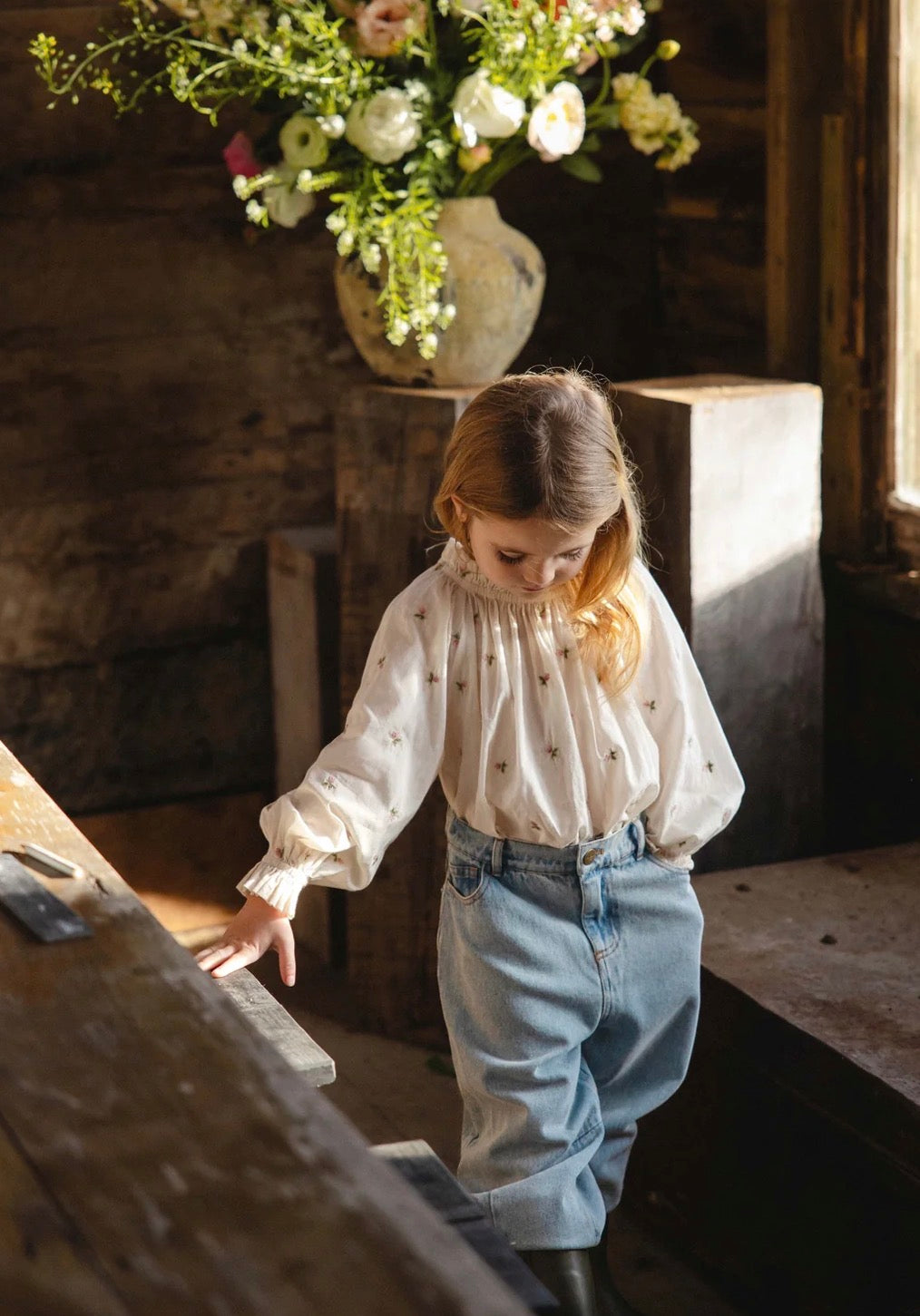 Jamie Kay - Organic Cotton Acacia Blouse - Rosebud Egret