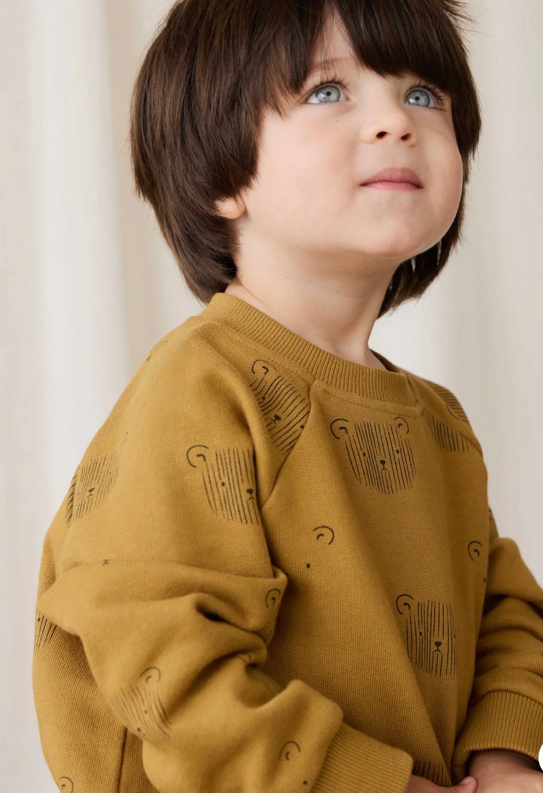 Jamie Kay - Organic Cotton Henry Sweatshirt - Buckwheat Teddy Face