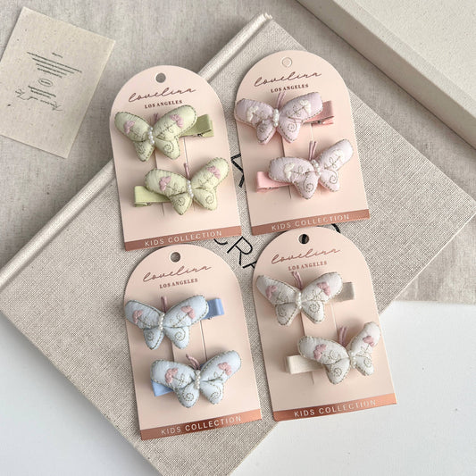 LoveLina - KIDS Butterfly Bow Clip Set – Soft Dream (KOFT)